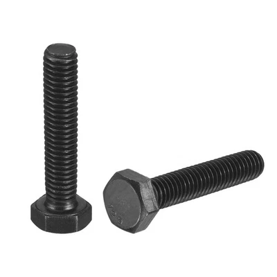 2 pièces boulon hexagonal M6-1 x 30mm inversé gauche acier noir - Photo 1/4