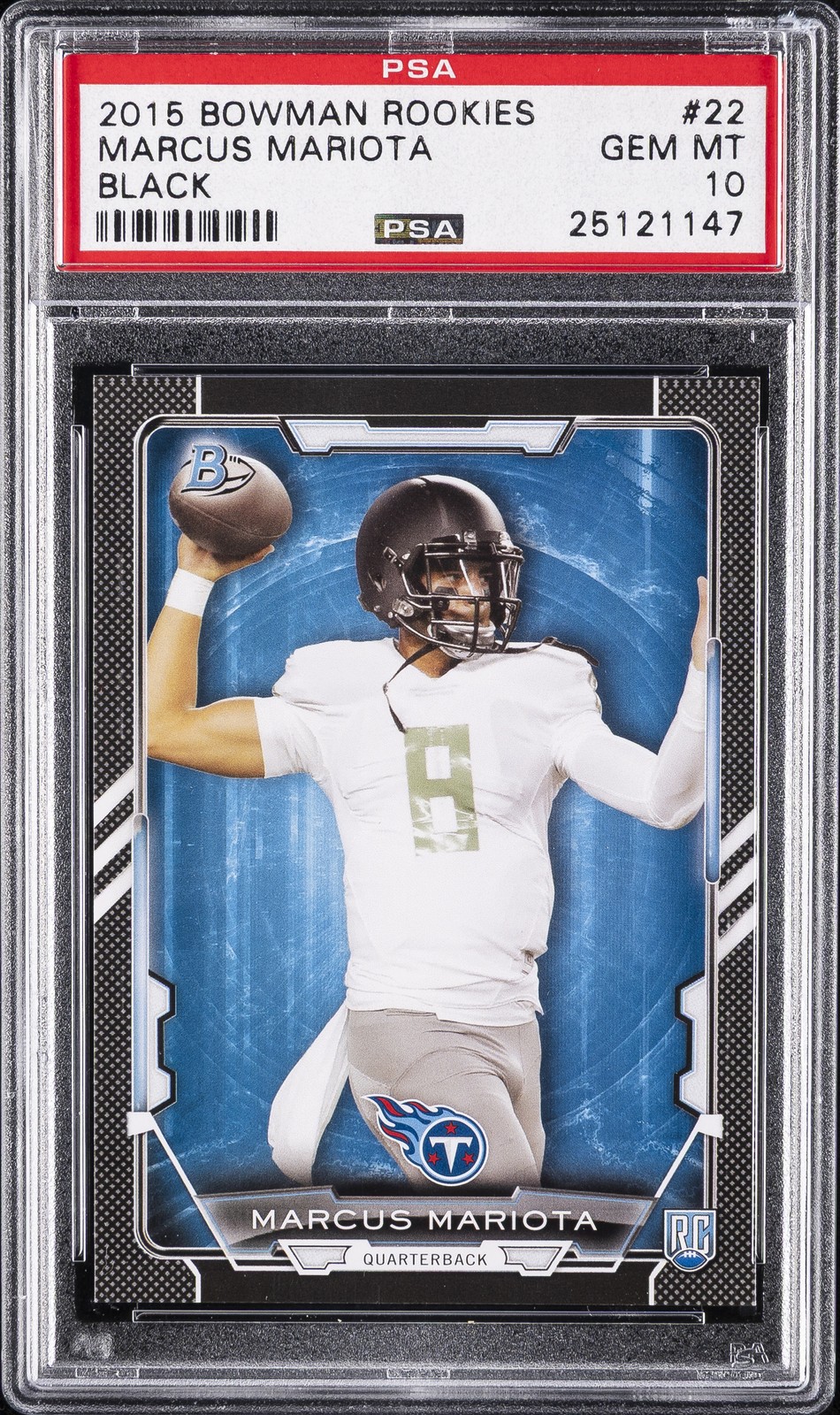 Marcus Mariota Bowman Rookies #22 Black