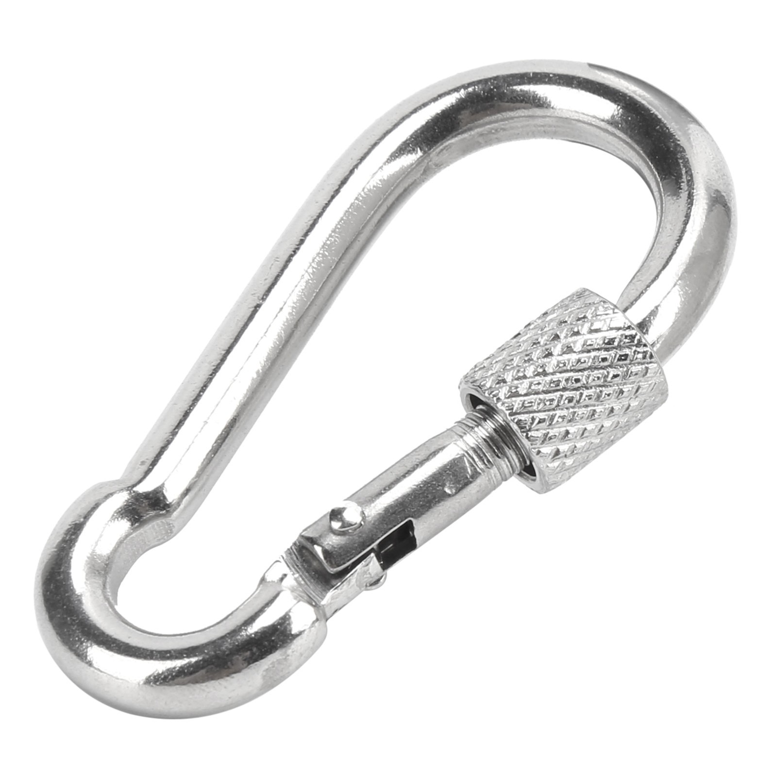 10Pcs Snap Hook Stainless Steel Spring Carabiner Safety Rope Hanging Buckle Acce