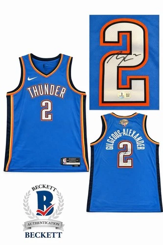Shai Gilgeous Alexander Signed 2025 NBA Finals Jersey Thunder Beckett BAS COA