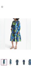 NWT New Farm Rio Blue Macaw Bird Longsleeve Midi Dress XS