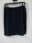 Mariella Burani Per Amuleti Womens Black Side Zip Straight & Pencil Skirt Sz 10 — photo 1