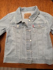 Kids Levi Denim Jacket Size 6/6x NWOT Light Blue Unisex