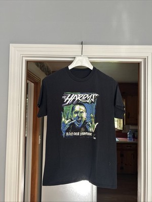 AEW  Wrestling Jeff Matt Hardy TEE M Black Graphic  Blood Over Everything