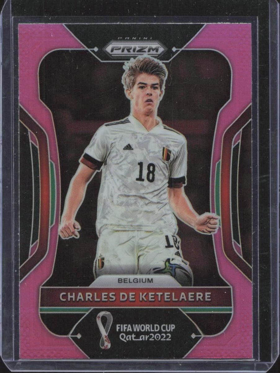 2022 Panini Prizm FIFA World Cup #15 Charles De Ketelaere Pink Prizm