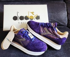 Diadora Heritage / Swarovski Collab Violet Trainers. Size 4.5. Brand New In Box