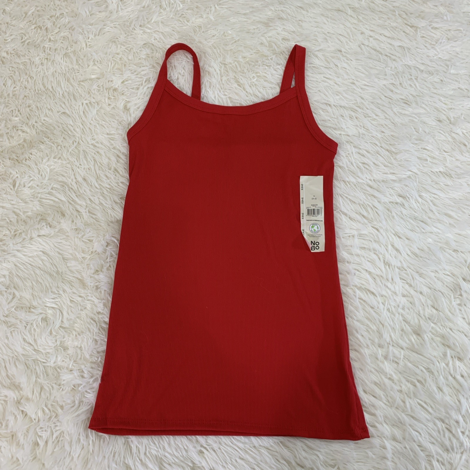 No Boundaries red ribbed cami small