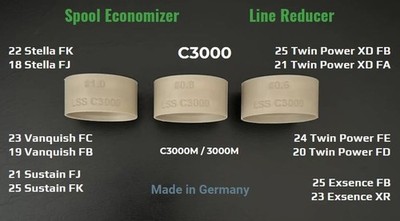 Line Reducer Economizer Shimano 2500 C3000 Stella Twin Power Vanquish Sustain M