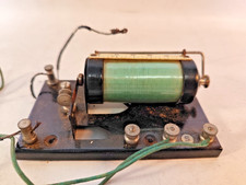 alter Funkeninduktor Reizstrom Rühmkorff-Spule OVP Lehrmittel 1920/30