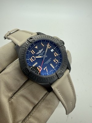 2021 Breitling Avenger GMT Night Mission Black Titanium 45mm Watch V32395 w/ Box