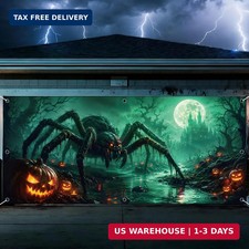 Spider Halloween Garage Door Cover 7x16 FT Decorations