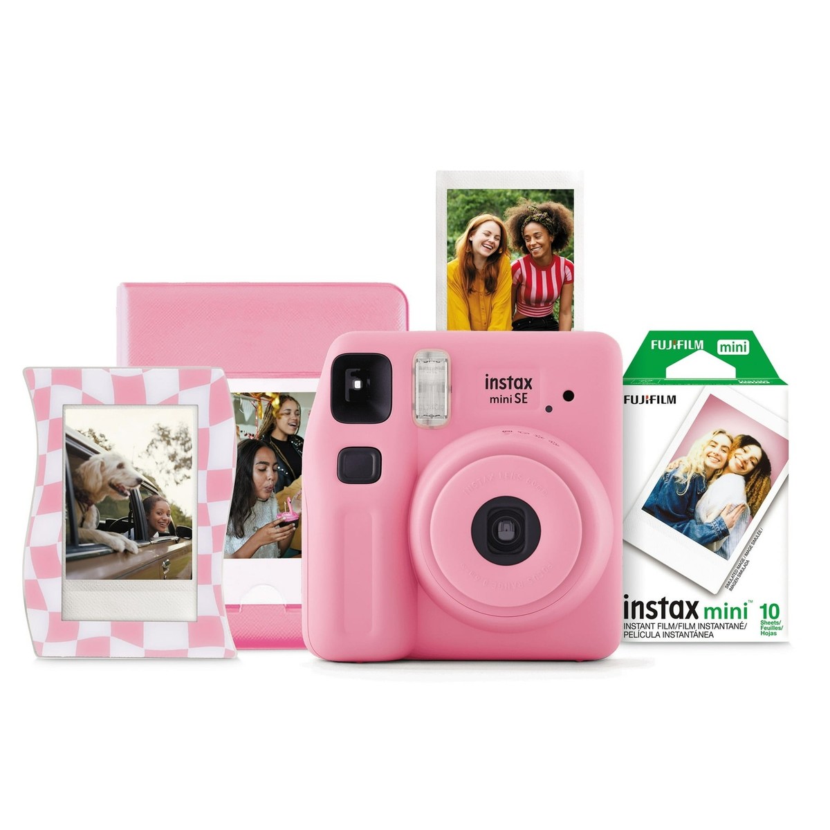 FUJIFILM Mini SE Pink Instax Mini SE Instant 10mp Camera Bundle