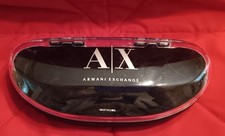Armani Exchange A X Hard Clamshell Case Glasses/Sunglasses Black/Clear