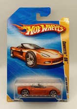 Hot Wheels Orange Metallic Chevy Corvette C6 Convertible On Card 1:64 2009