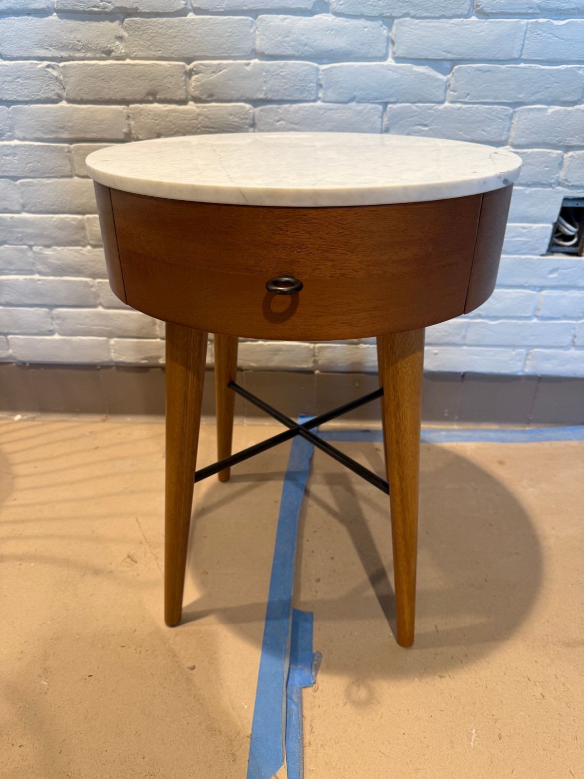 West Elm Penelope nightstand 18" White Marble top