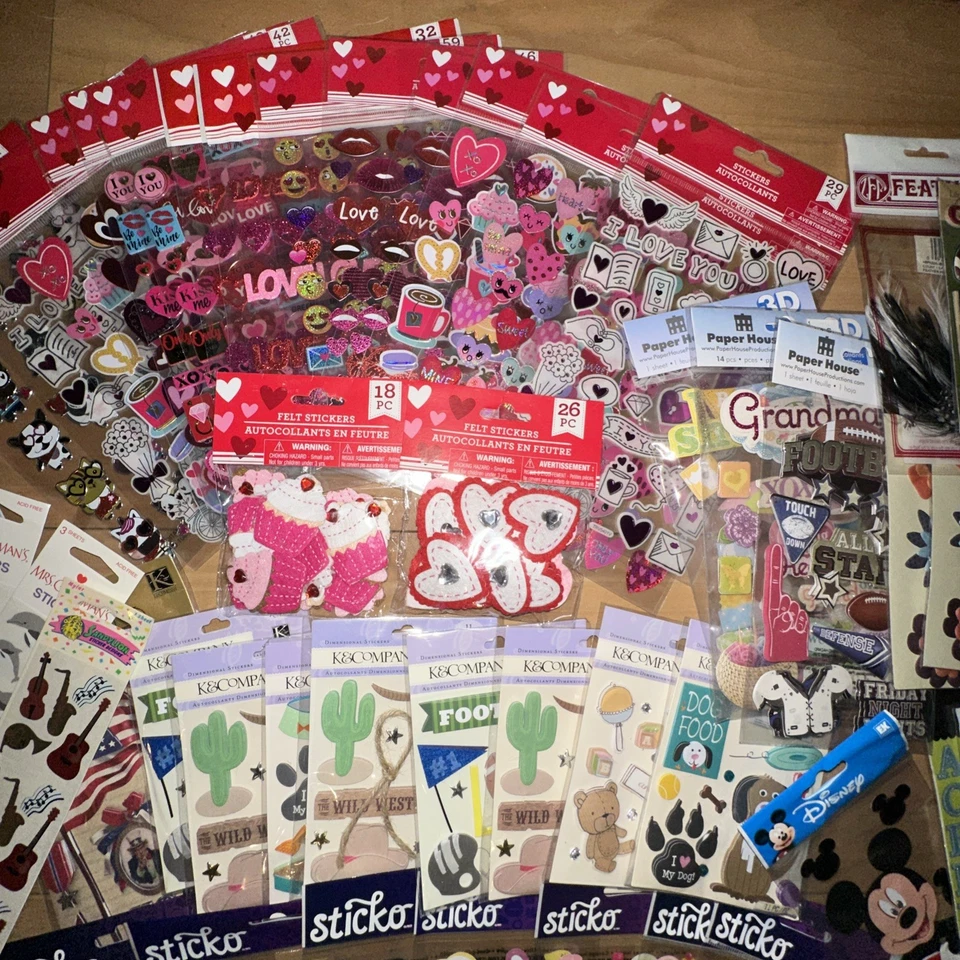 Huge Lot Scrapbooking Stickers Crafts 70 Packs New Sticko K&co Jot Park Lane - Image 4 of 4