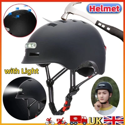 MARKENLOS Ultralight Bicycle Helmet with Light Electric Scooter MTB Bike Safety Helmet NEW