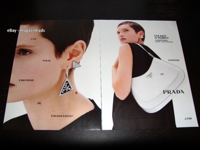 PRADA 2-Page PRINT AD Spring 2021 GRETA HOFER Dialogues Campaign RAF SIMONS