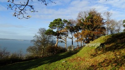 Photo A2 Autumn colours as seen from coast path E of Llanfairfechan  c2016