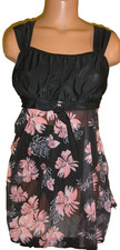 Womens Plus Floral Tankini Top  Bikini Brief Swimsuit Set, Size 1XL NEW NWOT