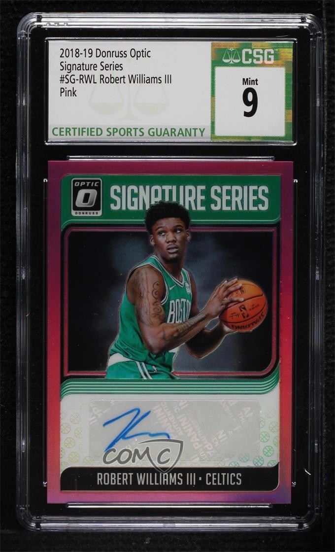 2018-19 Donruss Optic Pink Prizm 19/25 Robert Williams III Rookie Auto RC 10ug