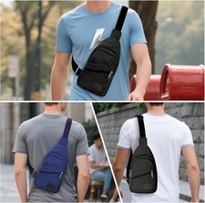 Mens Crossbody Sling Bag Small Bag Travel Hiking Chest Bag Daypack Shoulder Bag
