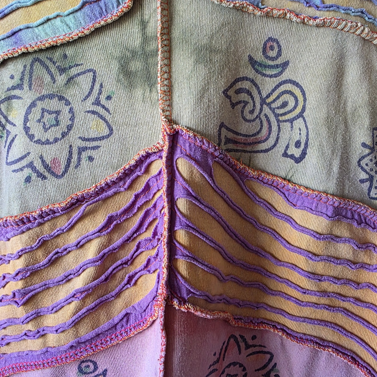 Rising International Boho Patchwork Top Om Symbol… - image 4