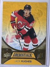 2021-22 JACK HUGHES UPPER DECK CREDENTIALS #127/149 ORANGE