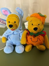 1999 Vintage NWT Disney Winnie the Pooh Plush Bundle Pumpkin Easter Bunny