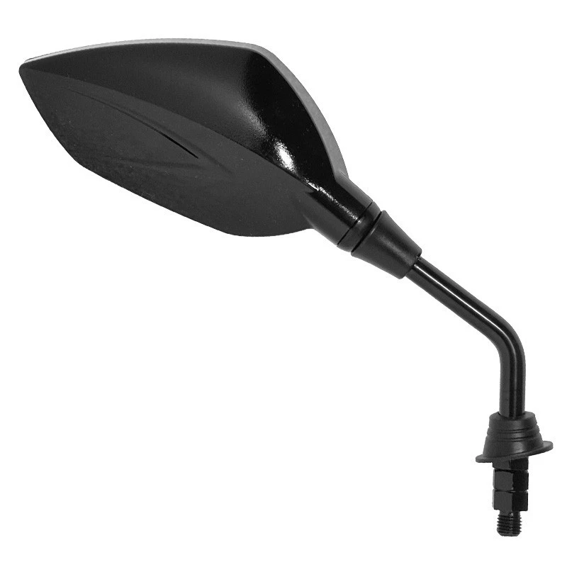 Paire Rétroviseur moto scooter filetage M10 tuning noir brillant tige courte - Photo 3/4
