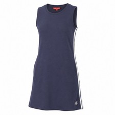 Krimson Klover Sadie Dress L Indigo NEW Side Stripe Athletic Athleisure Gorpcore