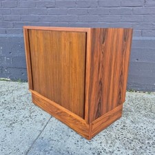 Poul Hundevad Rosewood Tambour Door Cabinet Vintage Danish