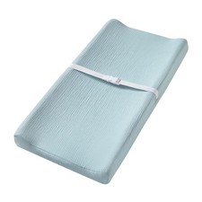 Muslin Changing Pad Cover for Baby Boys Girls, Ultra Soft light blue