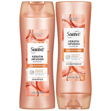 Suave Keratin Infusion Smoothing Shampoo and Conditioner, 12.6 Oz Ea