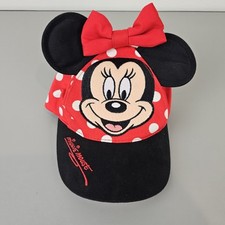 New Minnie Mouse Hat Cap Toddler With 3D Ears Walt Disney World Girl NWT