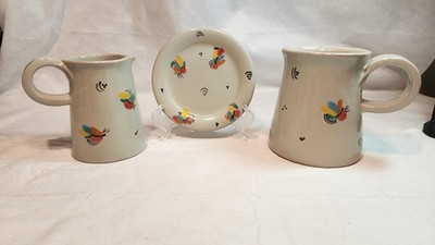 Vintage Mastro Paolo Orvieto Italy Creamer, mug, and small plate