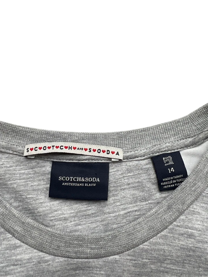 Scotch & Soda Kids Pull-over Col Rond Fille Gris 14 Ans - Photo 3/4