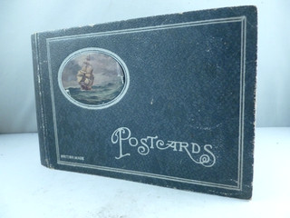 SCHÖNES altes/antikes Postkartenalbum Sammlung von ca. 77 komischen Postkarten