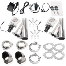 For Universal 2.5 Stainless Dual Exhaust Sound Control Valve W 2 Remotes
