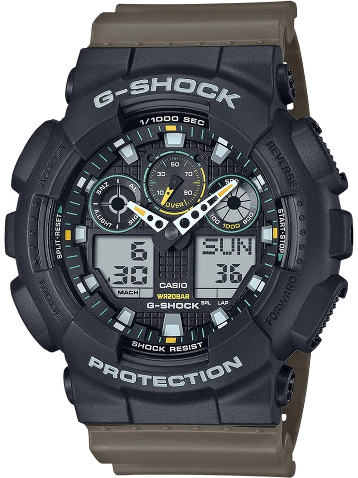 Casio GA-100TU-1A3ER Montre Homme G-Shock Classique 51mm 20ATM