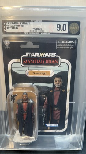 2021 Star Wars Vintage Collection VC185 Greef Karga AFA 9.0 Graded MOC - Afbeelding 1 van 11