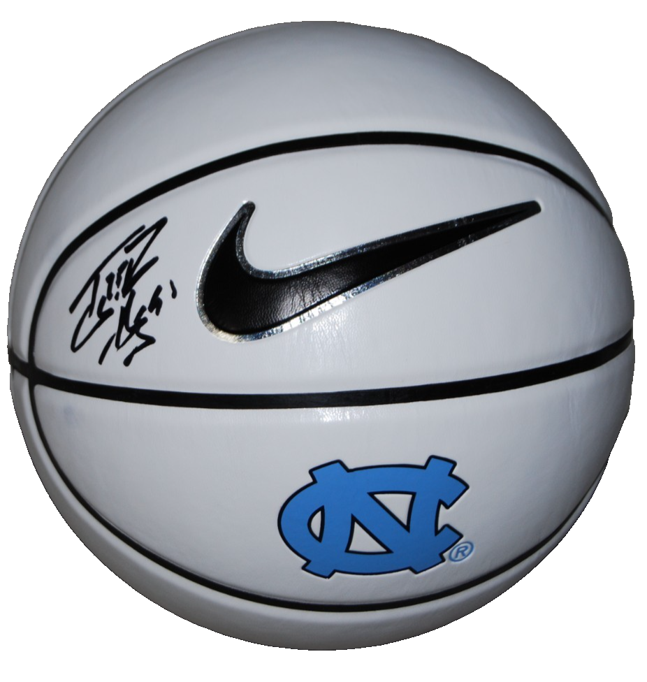 Tyler Hansbrough Autographed Signed North Carolina Tar Heels logo basketball BECKETT BV10258 