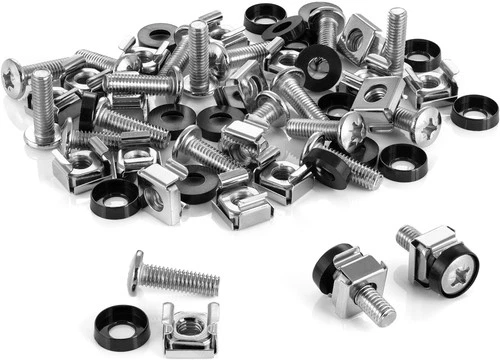 Poppstar Vis et écrous à cage M6x20mm pour racks 10" / 19", 20 pcs.