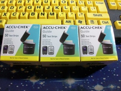 150 ACCU-CHEK GUIDE 3 BOXES OF 50 TEST STRIPS, EXP 10-10-26, GOOD SEALED BOXES