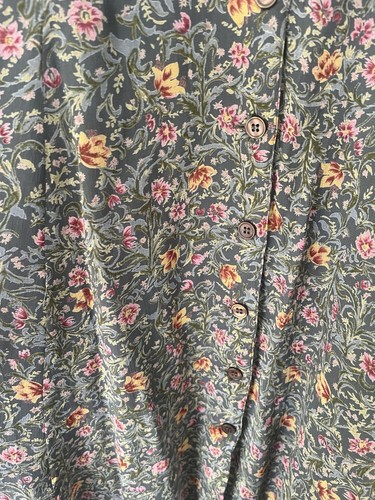 Vintage Monsoon Floral Tea Dress Button Through 40s 50s Style Lined Uk10 - Picture 5 of 10
