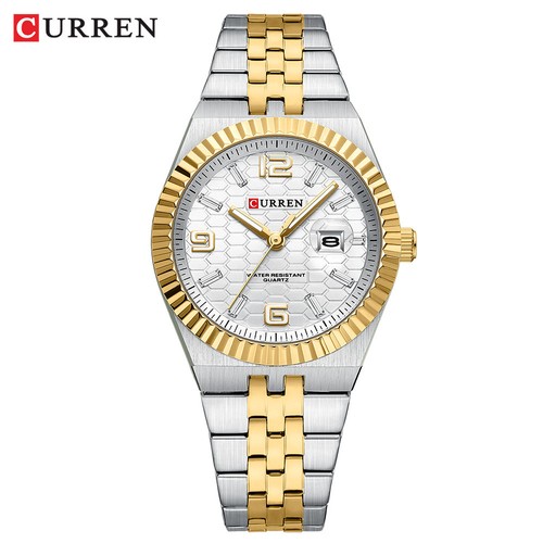 CURREN Women Quartz Watch Steel Luminous Weekdate Wristwatch for Lovers Watches - Picture 28 of 31