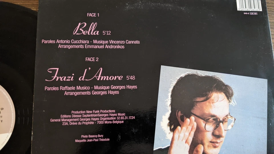 Disque Maxi 45 Tours Vinyle 12" Enzo Cannata Bella latin electronic pop Italie - Photo 2/3
