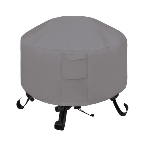 Outdoor Fire Pit Cover Round 30" Dx12 H, Durable Outdoor Gas Firepit Cover, W...