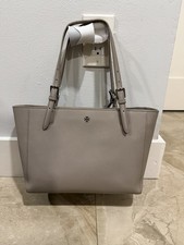 Tory Burch York Tote French Grey Saffiano Leather