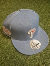 Mitchell & Ness Philadelphia Phillies Hat Light Blue Fitted Size 7 1/4